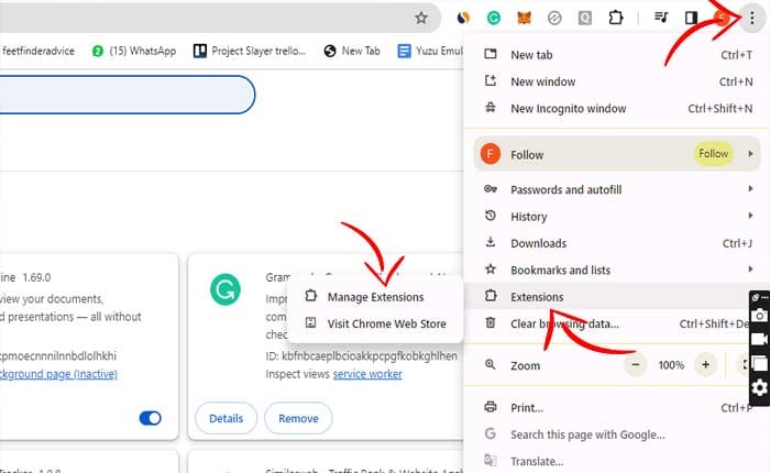 La extensión IDM no se muestra en Chrome