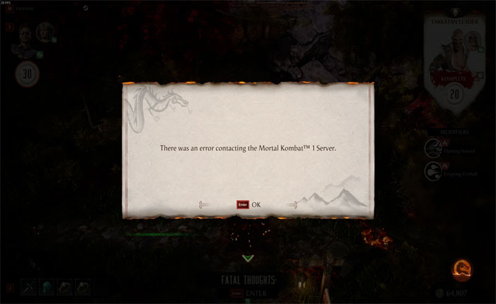 Mortal Combat 1 Server Error