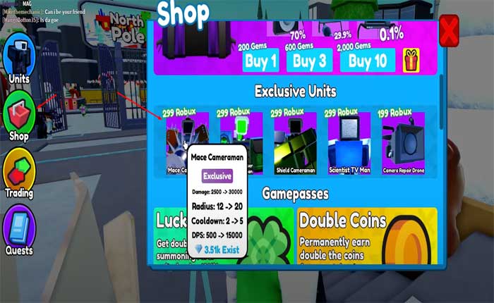 Cómo conseguir al camarógrafo Mace en Toilet Tower Defense