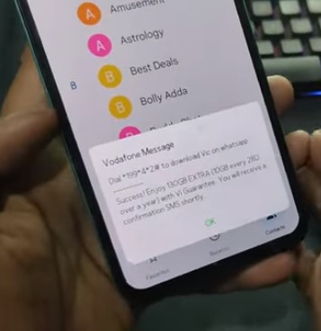 Mensaje de Vodafone confirmando la elegibilidad