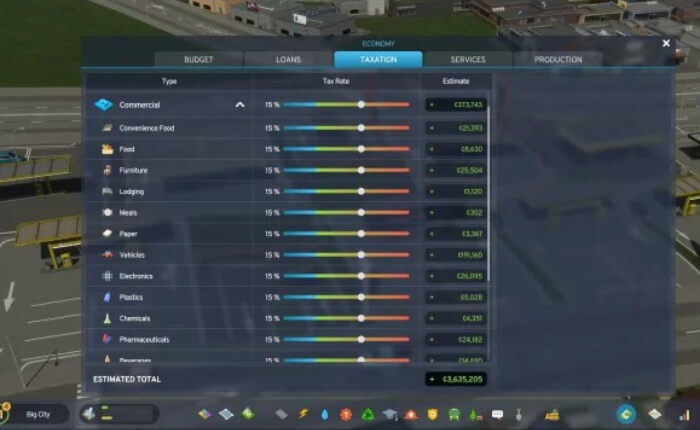 Cómo solucionar la falta de clientes en Cities Skylines 2 (octubre de 2023) 8 Impuestos comerciales más bajos