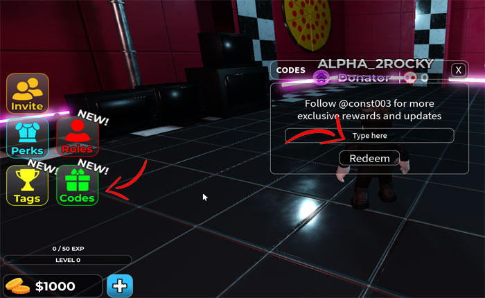 Códigos de Fnaf Pizza Party (UPD 3) (noviembre de 2023) 1 Códigos de fiesta de pizza Fnaf