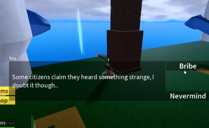 Cómo sobornar al espía en Blox Fruits (2023) - Actualización 20 3 Soborna al espía en Blox Fruits