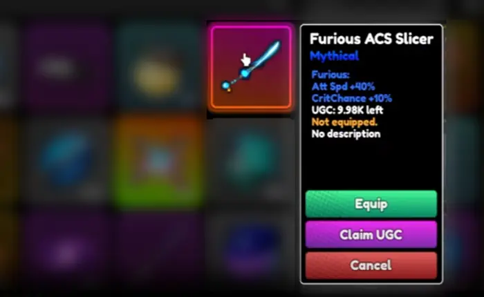 Cómo conseguir el desarrollador limitado Furious Acs Slicer en Anime Champions Simulator (2023) 5 Desarrollador limitado de Furious Acs Slicer en Anime Champions Simulator 1