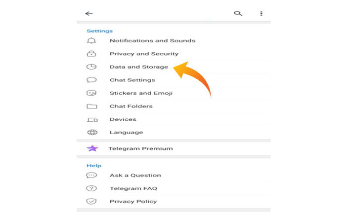 Corrección de velocidad de descarga lenta de Telegram (2023) 1 datos y almacenamiento 1