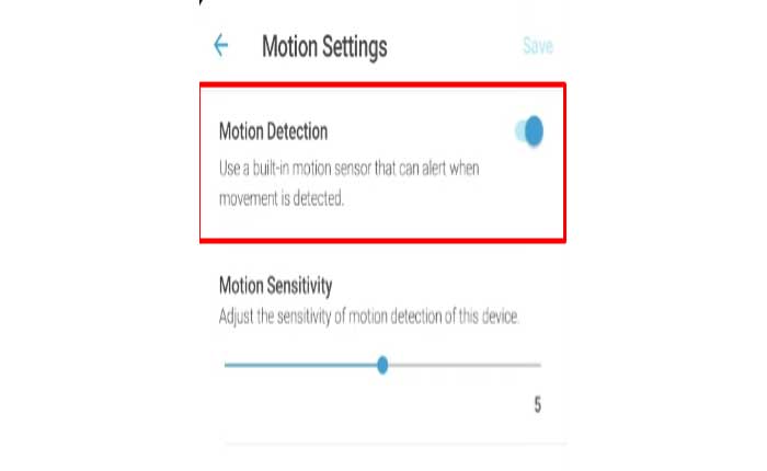 Cómo arreglar la cámara parpadeante que no detecta movimiento (2023) 2 Habilite la detección de movimiento para la cámara parpadeante