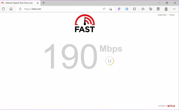 Corregir los comentarios de cortos de YouTube que no aparecen (diciembre de 2023) 3 Prueba de velocidad de Internet