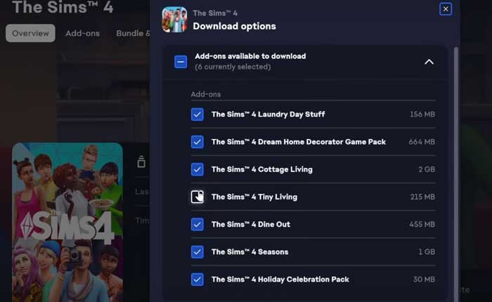 Los paquetes SIMS 4 no aparecen en la solución del juego (diciembre de 2023) 2 Los packs de Los Sims 4 no aparecen en el juego