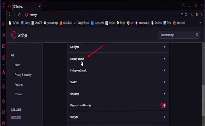 Cómo desactivar el sonido al escribir en Opera GX (2023) 3 Opera GX desactiva el sonido al escribir