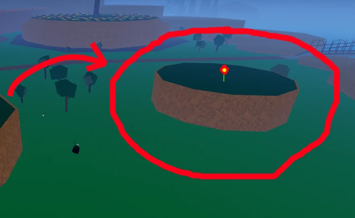 Ubicaciones de flores rojas 