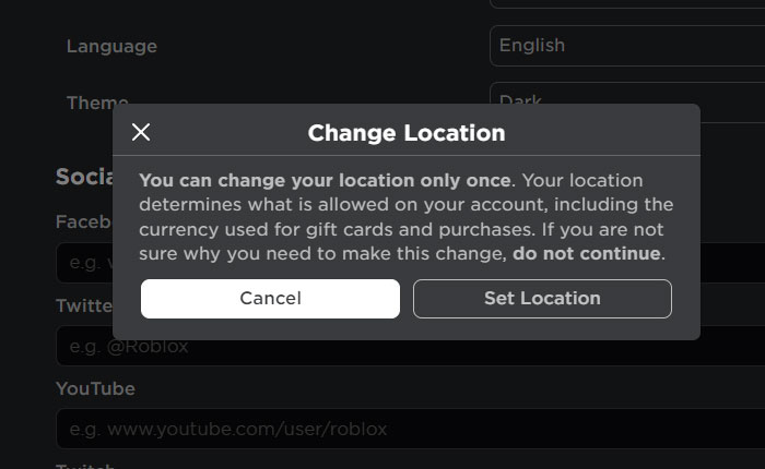 Cómo desactivar la ubicación en Roblox (enero de 2024) 4 Deshabilitar la ubicación de Roblox