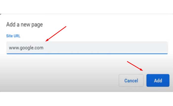 Cómo detener la búsqueda de Yahoo y seguir abriéndose en Chrome (2024) 3 Agregue la URL de Google en la configuración de Chrome