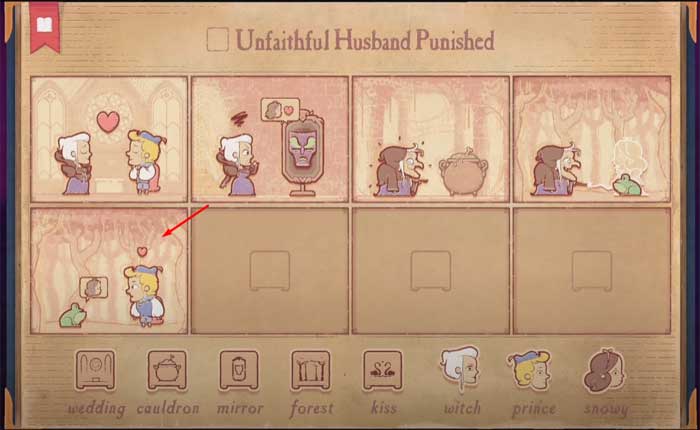 Narrador: Cómo resolver el rompecabezas 5 del castigo del marido infiel Completar el rompecabezas El marido infiel castigado en Storyteller