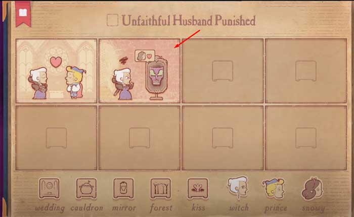 Narrador: Cómo resolver el rompecabezas 2 del castigo del marido infiel Completar el rompecabezas El marido infiel castigado en Storyteller