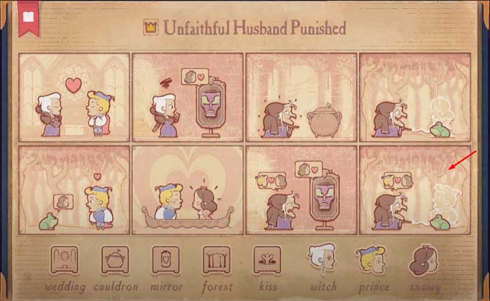 Narrador: Cómo resolver el rompecabezas 8 del castigo del marido infiel Completar el rompecabezas El marido infiel castigado en Storyteller