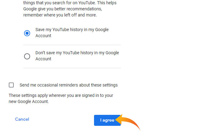 Cómo crear una cuenta de YouTube sin Gmail (2024) 2 estoy de acuerdo