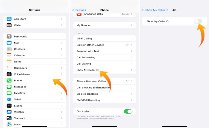 Mostrar mi identificador de llamadas no se carga
