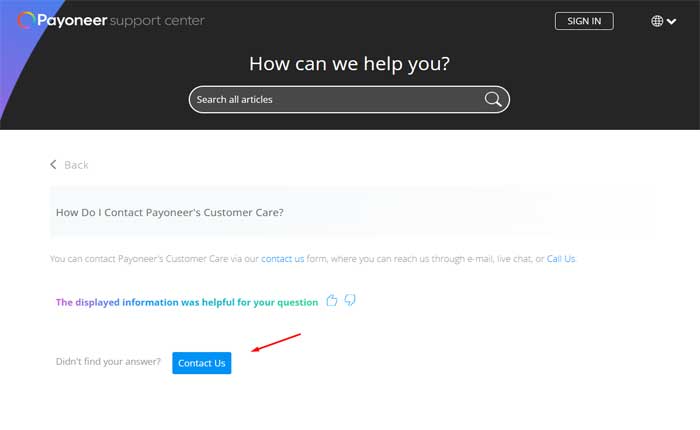 Cómo contactar al soporte de Payoneer (2024) 1 Cómo contactar al soporte de Payoneer
