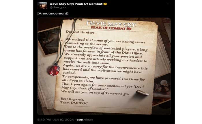 Cómo solucionar el error de conexión de Devil May Cry Peak of Combat (2024) 11 Devil May Cry Peak del problema del servidor de combate