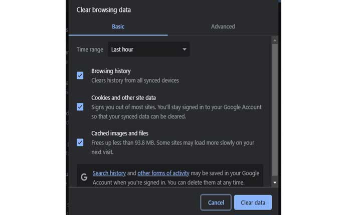 Cómo arreglar el crucigrama del Washington Post que no se carga (2024) 2 Borrar caché y cookies del navegador