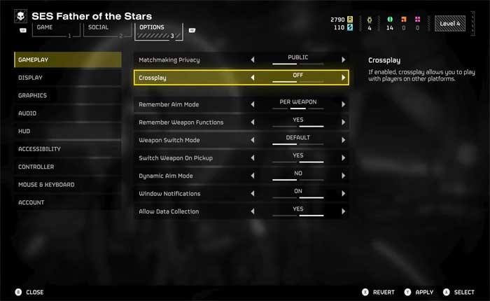 Cómo arreglar la pestaña social de Helldivers 2 que no funciona (2024) 1 habilitar el juego cruzado