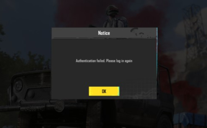 Solución de error de autenticación del servidor BGMI (febrero de 2024) 1 Aviso de error de autenticación del servidor BGMI