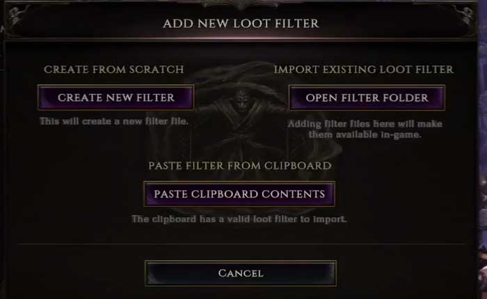 Última época Cómo importar el filtro de botín (2024) 5 Última época Cómo importar el filtro de botín