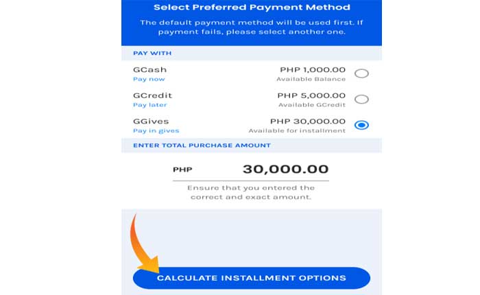 Utilice GGives en GCash
