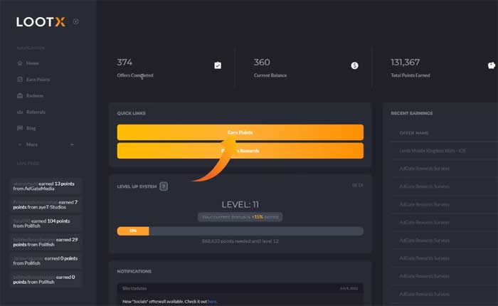 Cómo ganar puntos en LootX (2024) 2 Gana puntos en LootX