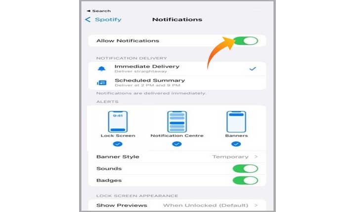 Cómo arreglar Spotify que no se muestra en la pantalla de bloqueo (2024) 2 Spotify no se muestra en la pantalla de bloqueo