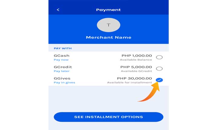 Utilice GGives en GCash