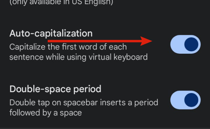 Cómo desactivar las mayúsculas automáticas en Android (2024) 4 Capitalización automática
