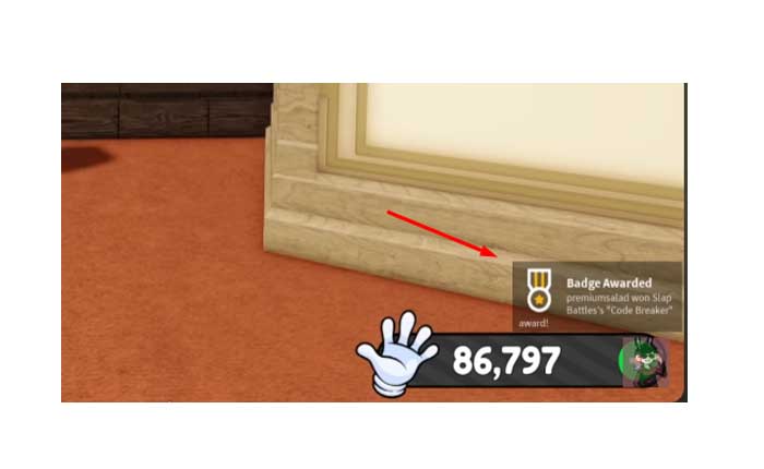 Cómo obtener el guante de imitación y la insignia de descifrador de códigos en Slap Battles (2024) 40 Cómo obtener el guante de imitación y la insignia de descifrador de códigos en batallas de bofetadas