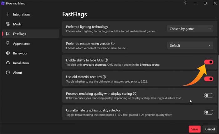 Cómo arreglar el desbloqueador Bloxstrap FPS que no funciona (2024) 2 El desbloqueador Bloxstrap FPS no funciona