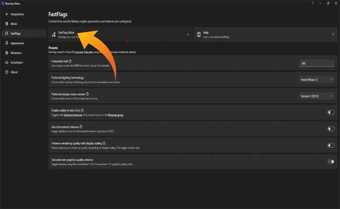 Cómo arreglar el desbloqueador Bloxstrap FPS que no funciona (2024) 4 El desbloqueador Bloxstrap FPS no funciona