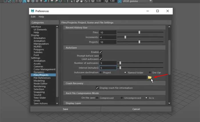 Cómo utilizar el guardado automático en Maya (2024) 4 Cómo utilizar el guardado automático en Maya