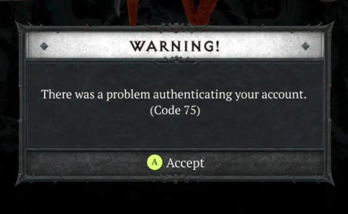Cómo reparar el código de error 75 de Diablo 4 (2024) 1 Código de error 75