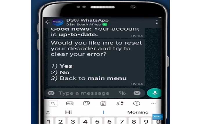 Cómo borrar el código de error de DStv mediante SMS (2024) 5 Borrar el código de error de DStv mediante SMS