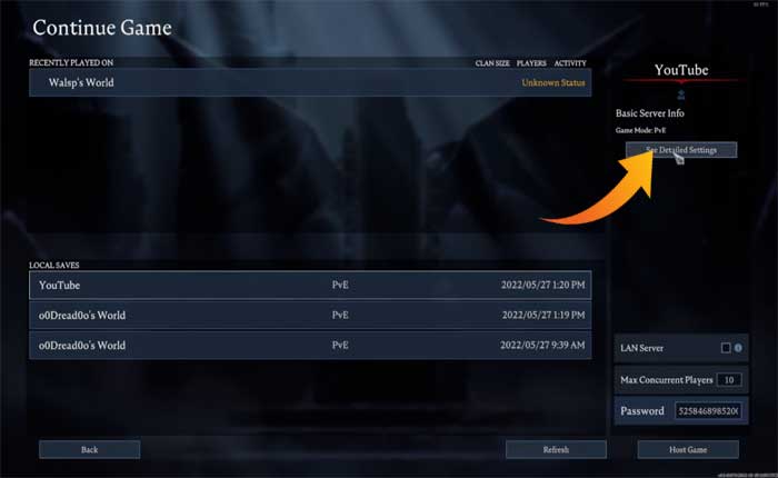 Cómo cambiar la configuración del servidor privado en V Rising (2024) 10 Cambiar la configuración del servidor privado en V Rising